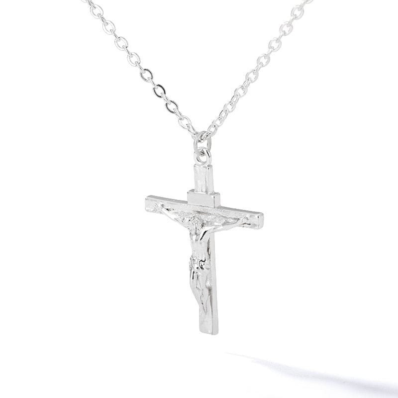 VVS Jewelry hip hop jewelry necklaces Silver Jesus Cross Pendant Necklace
