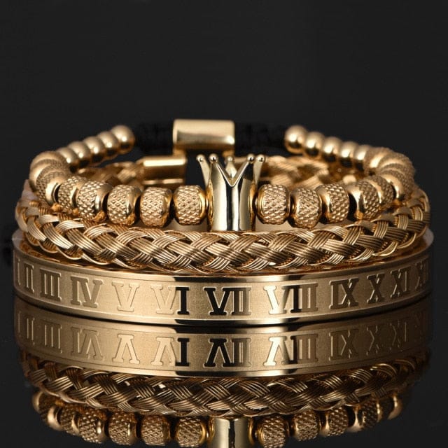 VVS Jewelry hip hop jewelry Sparta 3pcs Crown Bracelet