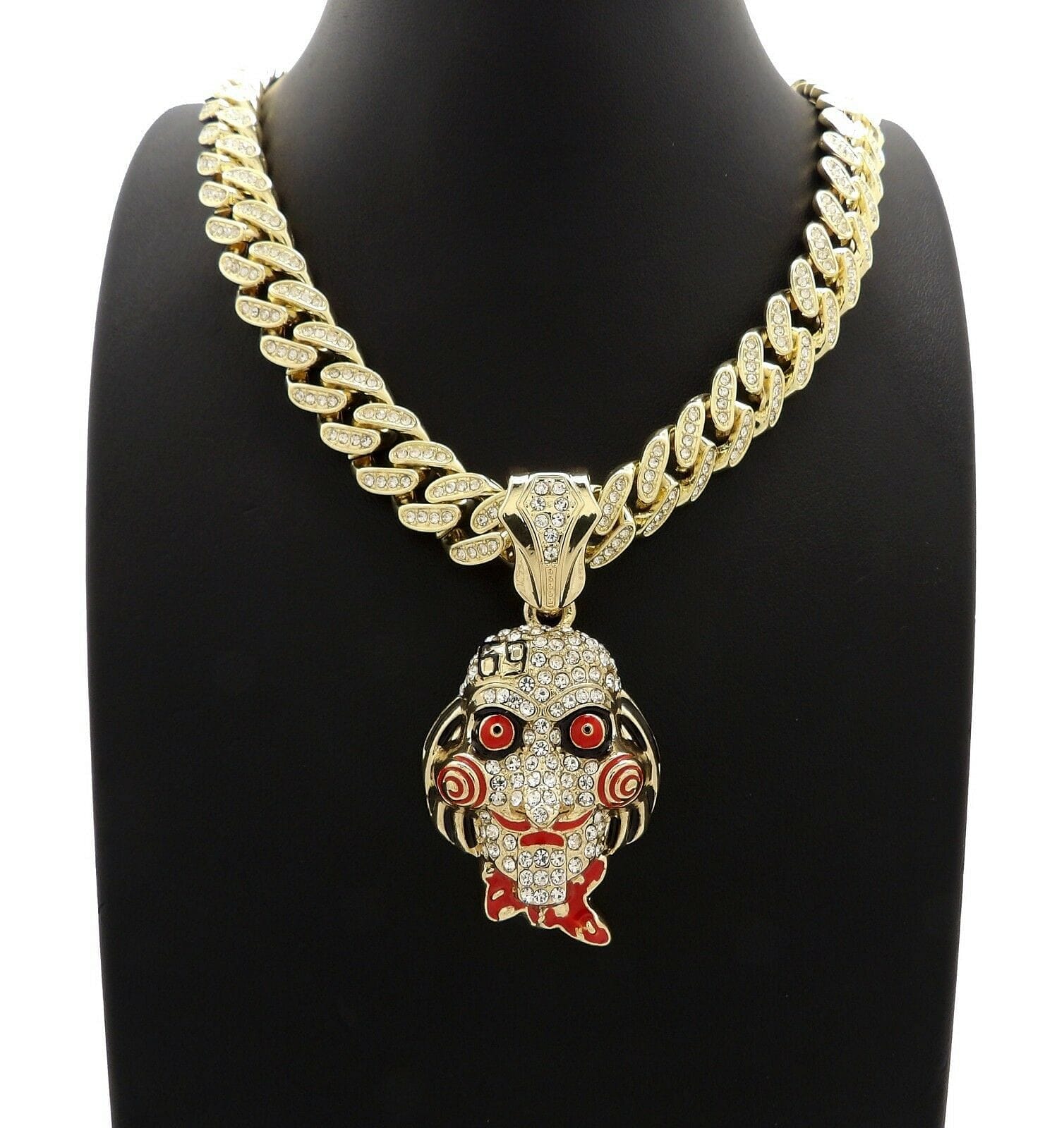 VVS Jewelry hip hop jewelry Tekashi 69 Gold Jigsaw Cuban Pendant Chain