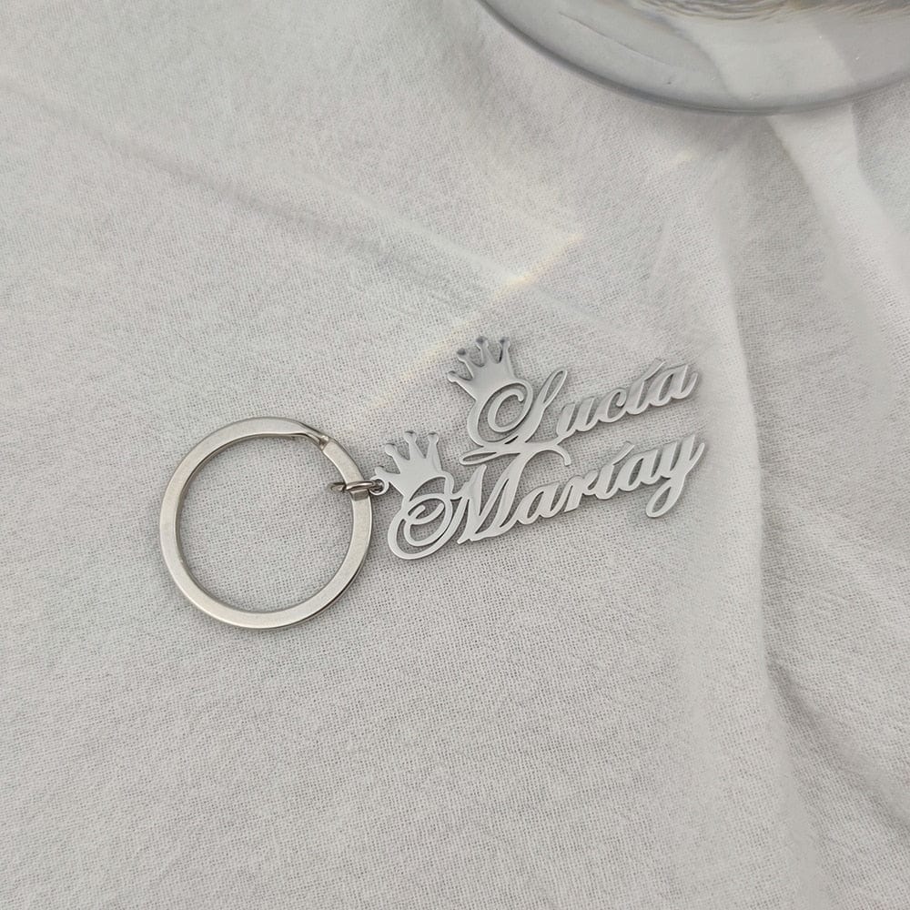 VVS Jewelry hip hop jewelry VVS Jewelry Custom Cursive Name Keychain