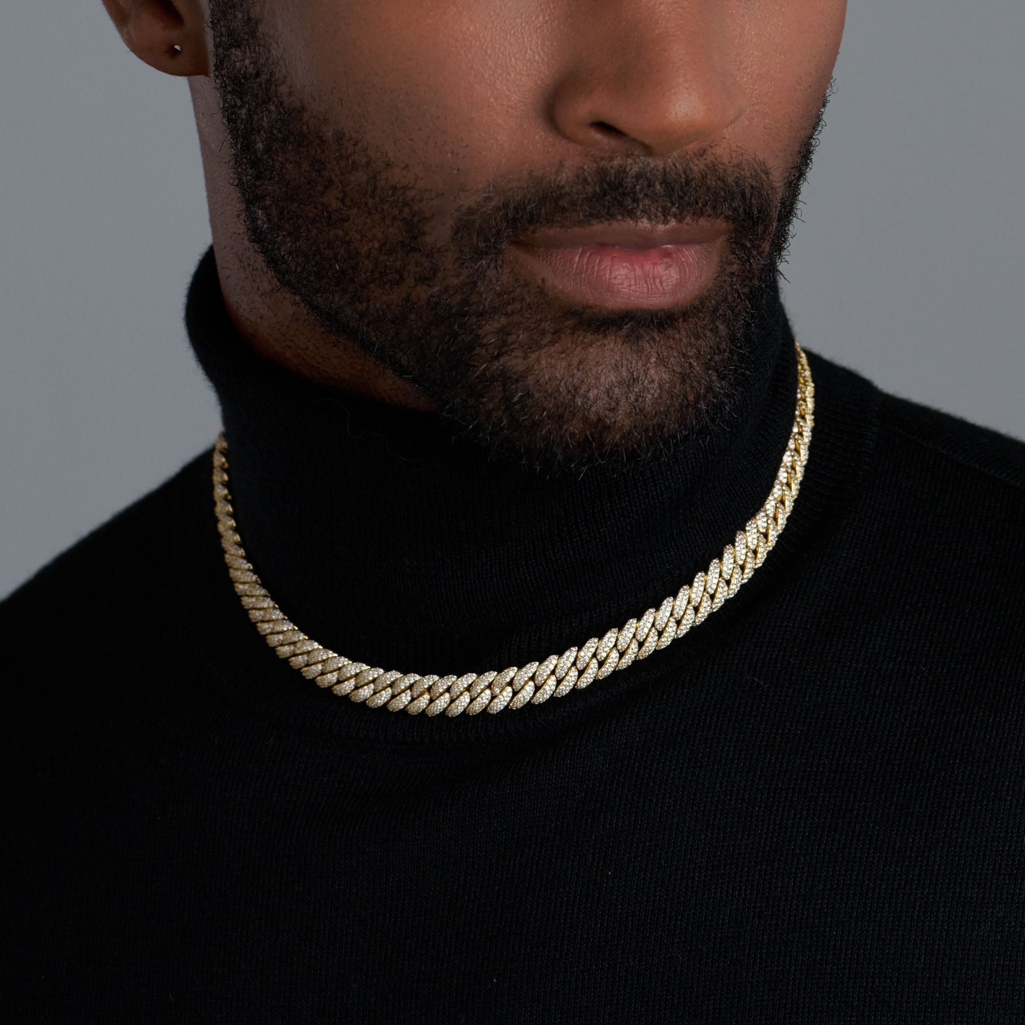 VVS 10mm Gold Iced Cuban Link Chain