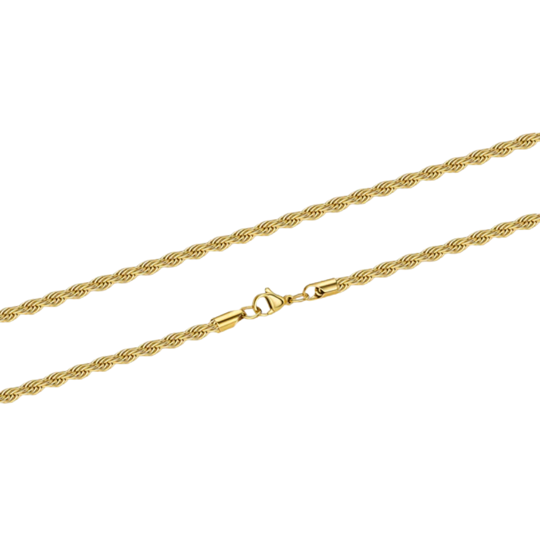 4mm Gold Rope Necklace