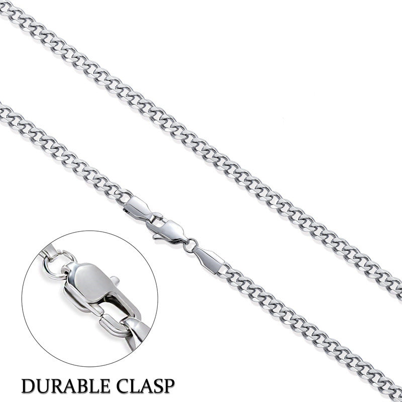 3.5mm Stainless Steel Cuban Chain