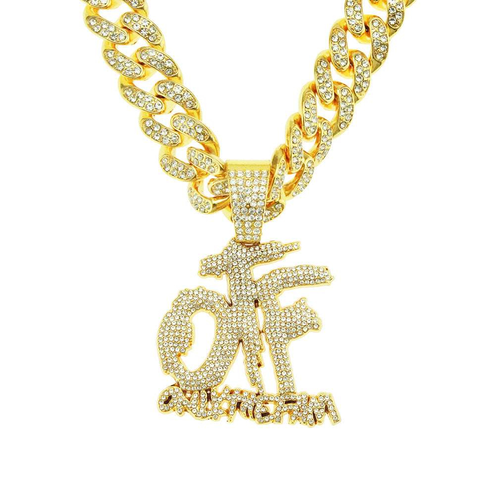 VVS Jewelry Lil Durk OTF "Solo la familia" Réplica de Cadena Cubana