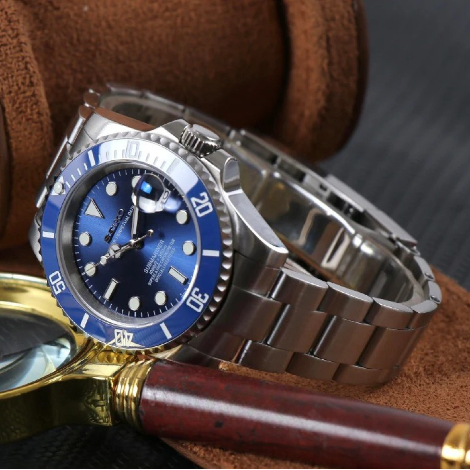 Seiko Mod Submariner | Smurf Blue