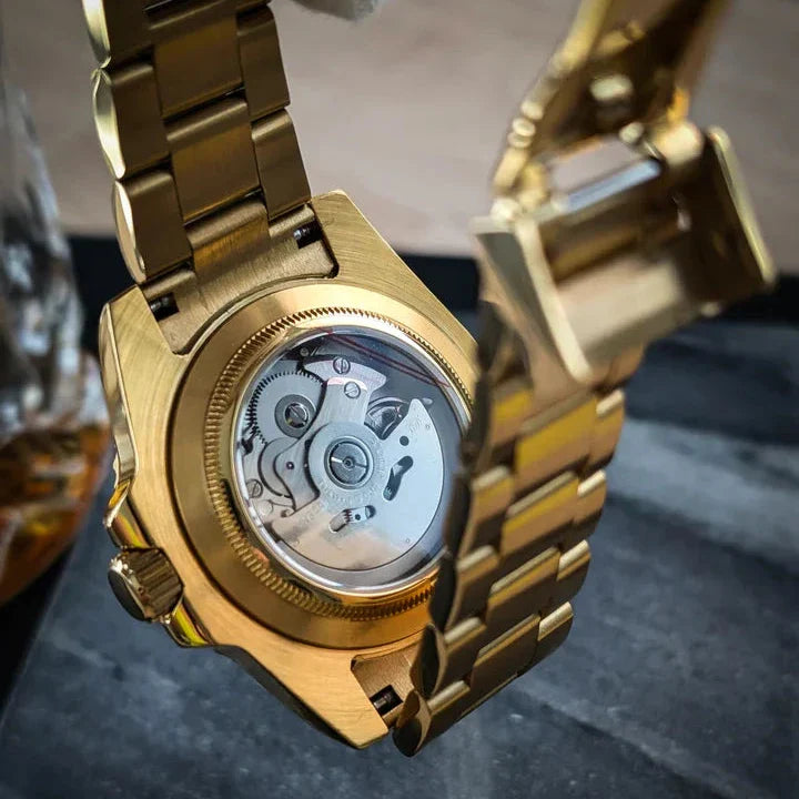 Seiko Mod Submariner | Gold Blue