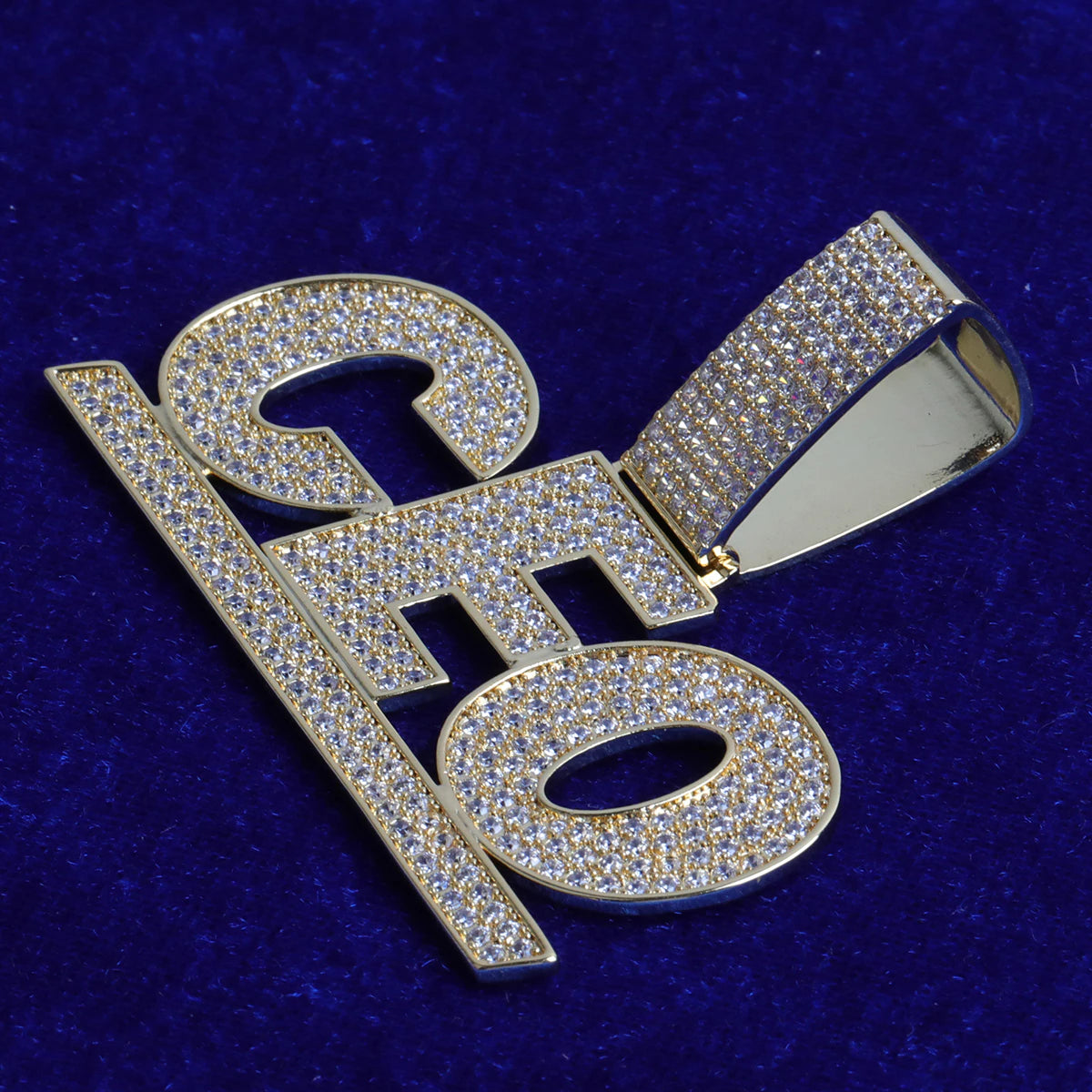 VVS Jewelry Custom City Bold Letter Pendant Necklace