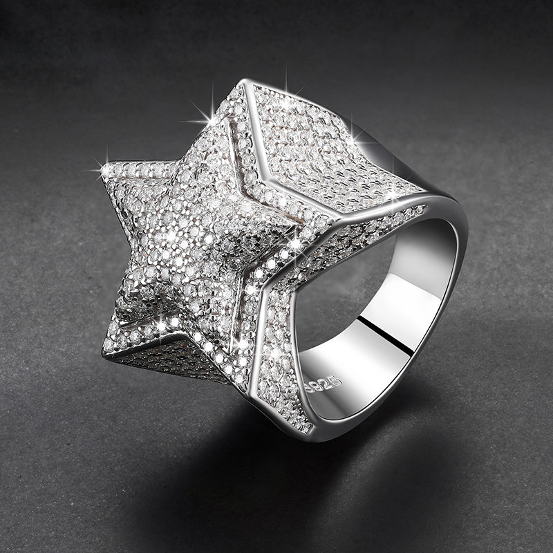 Starboy 925 Sterling Silver Moissanite Ring