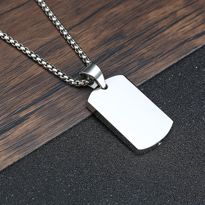 Dog Tag Container Urn Necklace