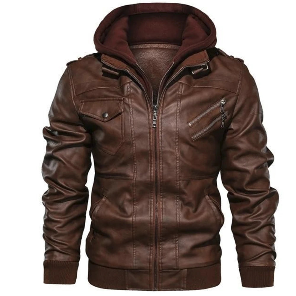 VVS Salvatore Hooded Leather Jacket