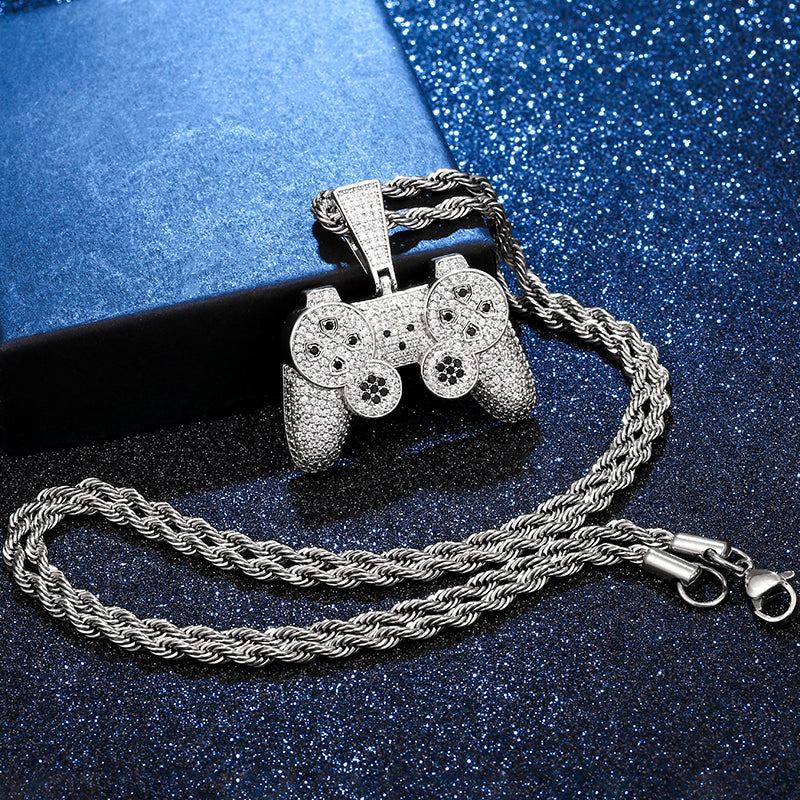 Blinged Out PS Controller Pendant Necklace
