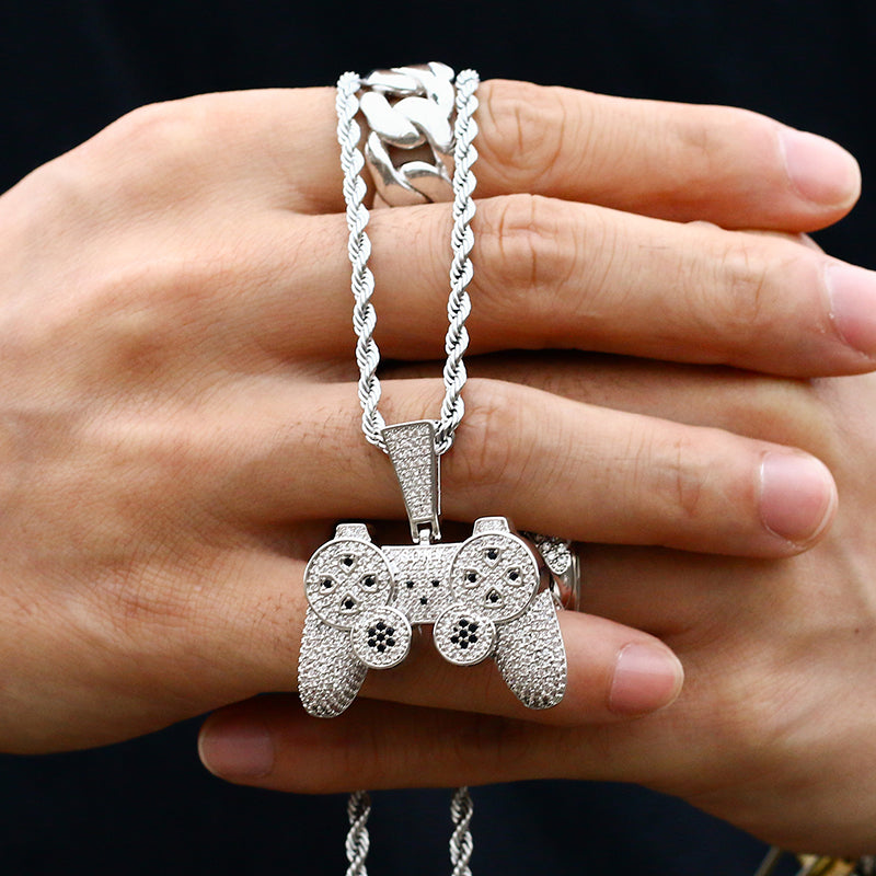 Blinged Out PS Controller Pendant Necklace