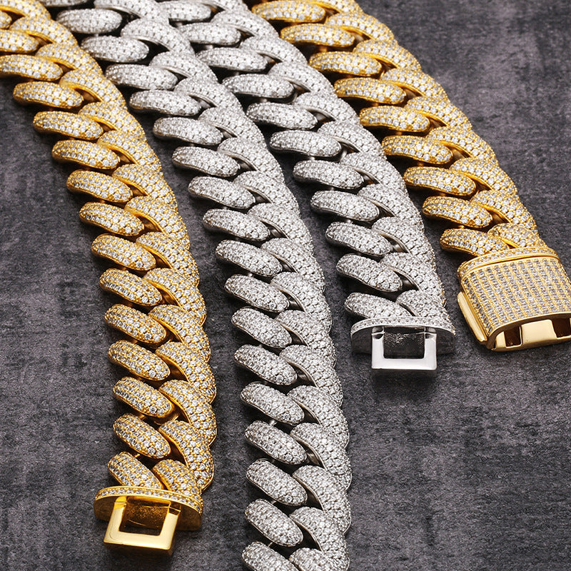 Thicc AF 20MM Fully Iced Out Diamond Cuban Link Bracelet