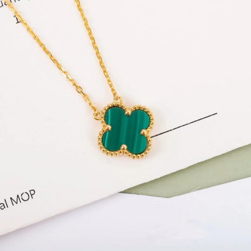 Clover Necklace - 925 Sterling Silver & 18k Gold - High Quality Dupe