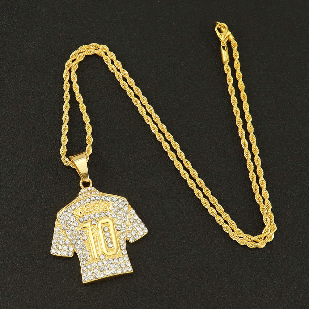 Messi No. 10 Jersey Pendant Necklace