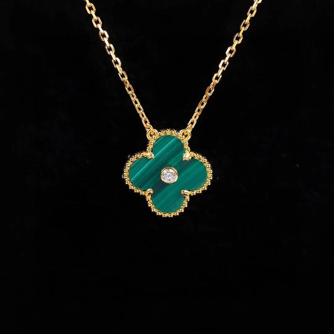 Clover Necklace - 925 Sterling Silver & Gold - High Quality Dupe