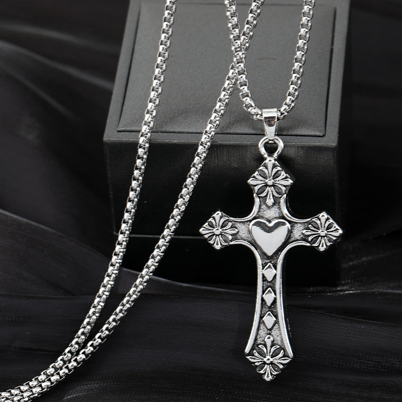 Heart Cross Necklace VVS Jewelry