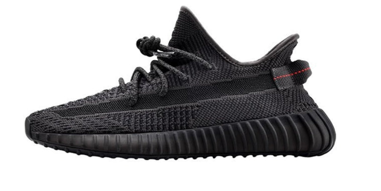 YZY Boost 350 V2 "Triple Black Matte" Sneakers (Non-Reflective) - Best Quality