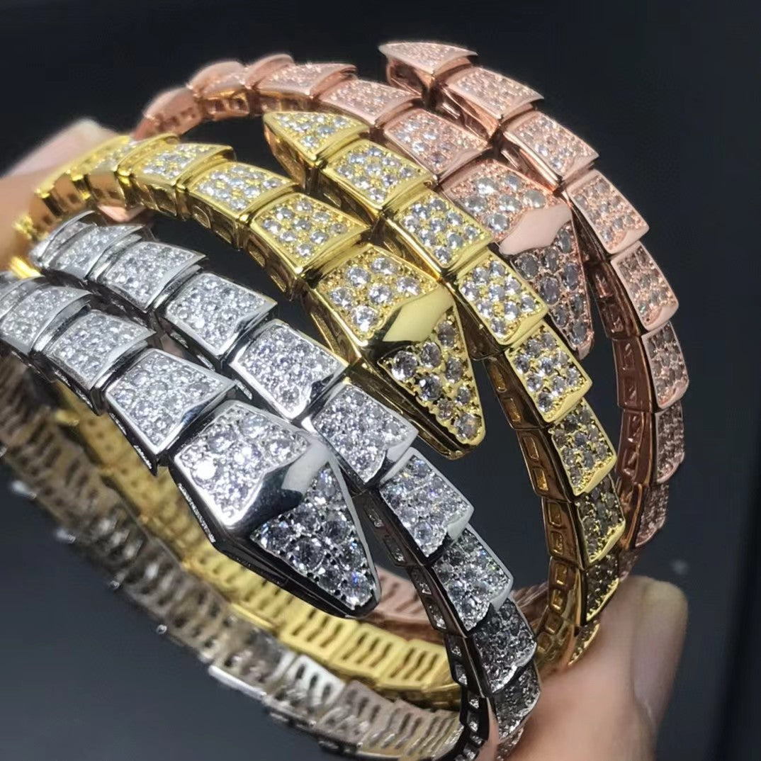 VVS Jewelry Diamond Serpenti Bracelet - 18k Gold & V Gold - High Quality Dupe