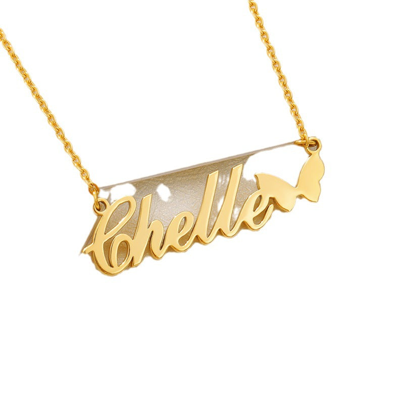 Custom name necklace English letter pendant clavicle chain