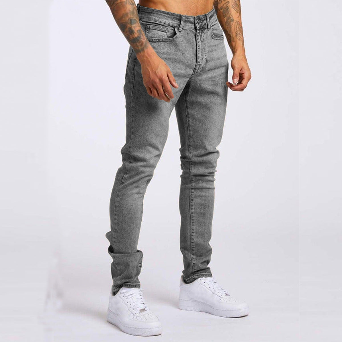 Mr. Worldwide Slim High Waist Denim Jeans