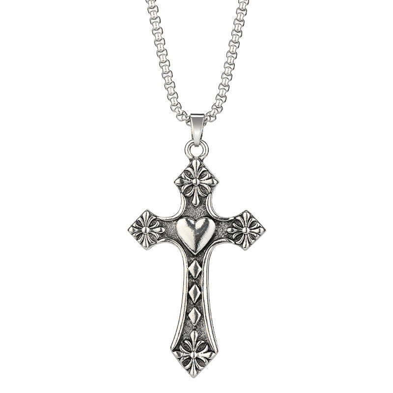 Heart Cross Necklace VVS Jewelry