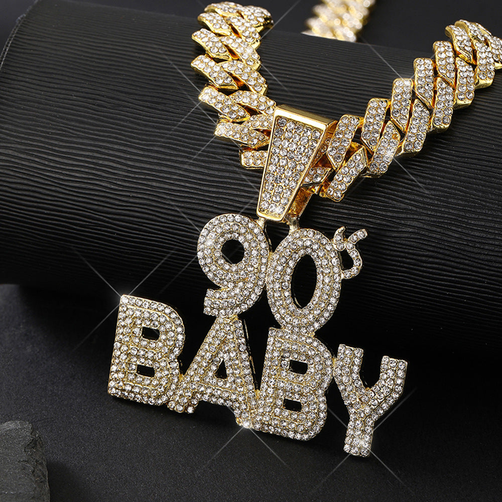 90's BABY Pendant Cuban Chain