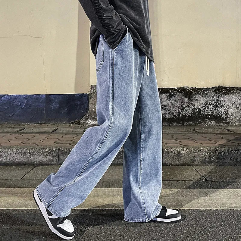 High Street Straight Loose Wide Leg Baggy Jeans