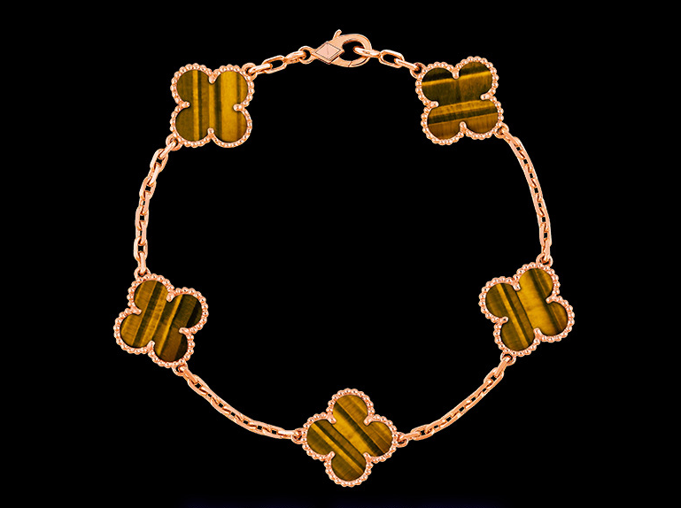 Clover Motif Alhambra Bracelet - 18k Gold & .925 Sterling Silver