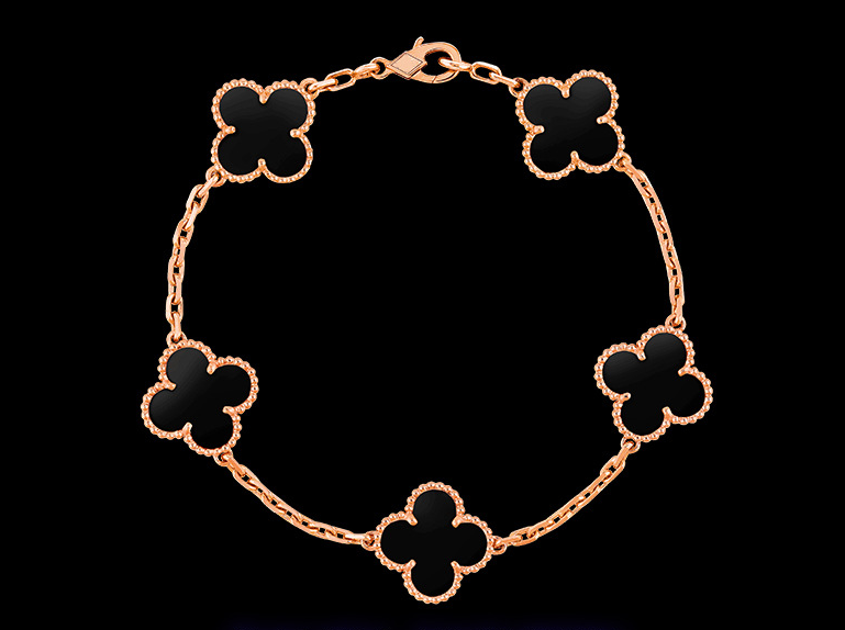 Clover Motif Alhambra Bracelet - 18k Gold & .925 Sterling Silver