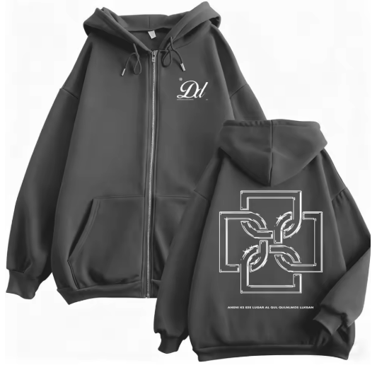 Streetwave Vintage Fleece Zipper Hoodie- Casual Oversized Style