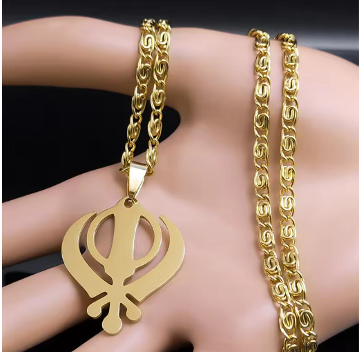 Stainless Steel Khanda Pendant Necklace