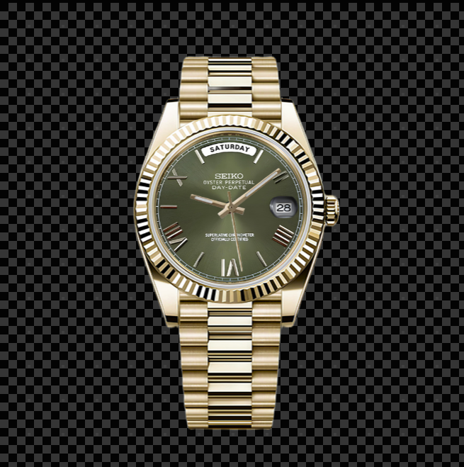 Seikona Daydate | Gold Olive Green