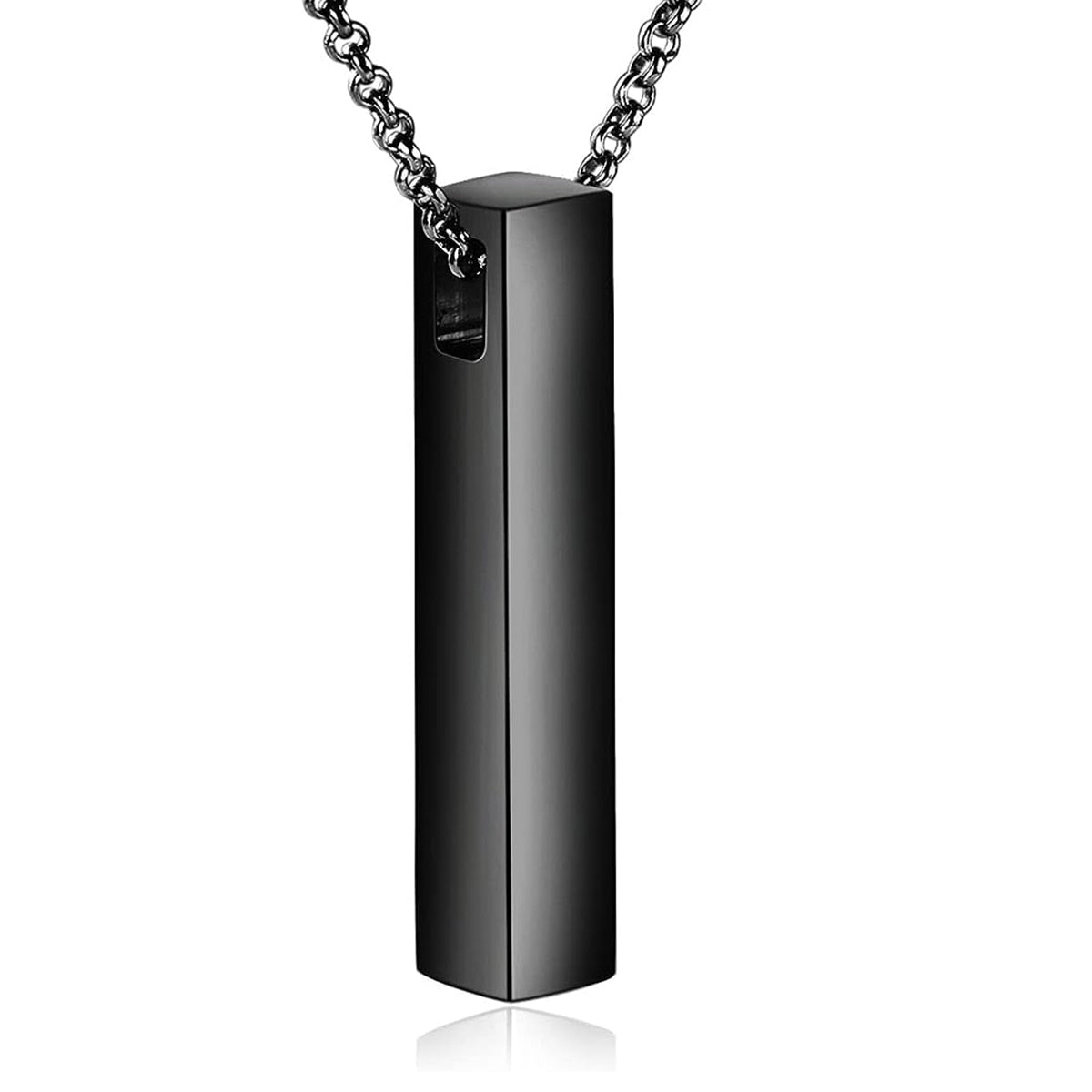 Custom Name Stainless Steel Bar Urn Pendant Necklace