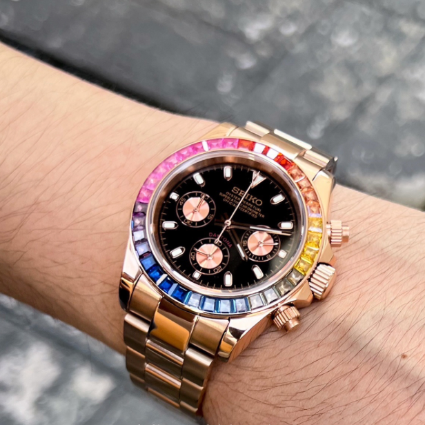 Seiko Mod Daytona | Rose Gold Rainbow