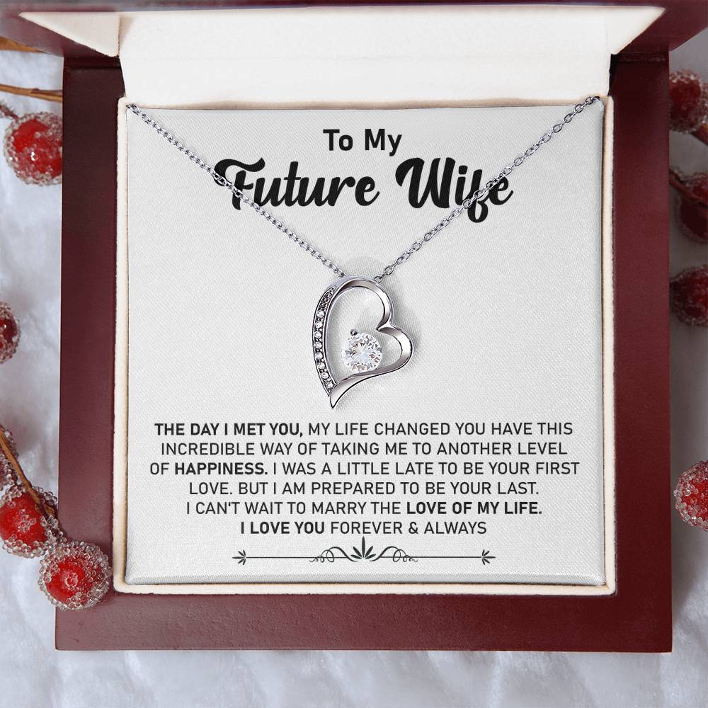 To My Future Wife Message Card Necklace