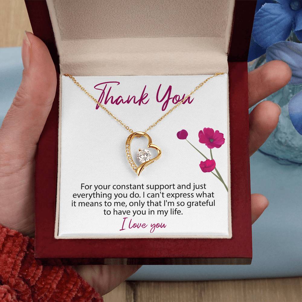 Thank You Message Card Necklace