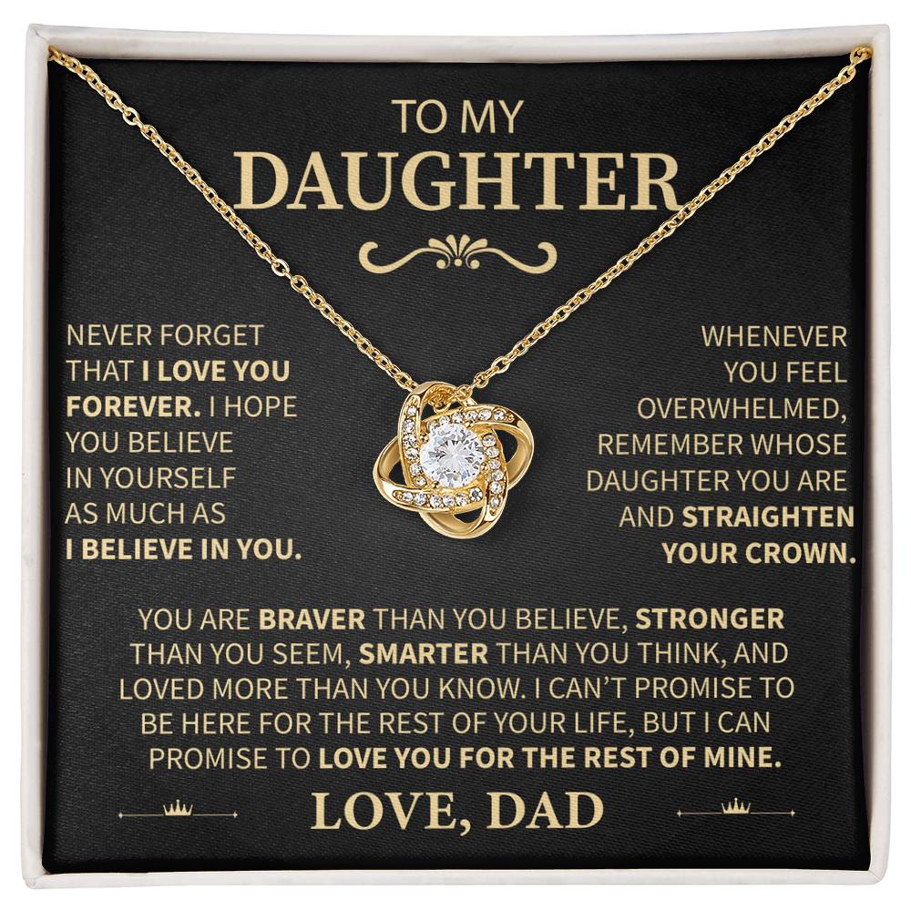 (🔥🔥High Demand) From Dad to Daughter "I Believe in You" Message Card Necklace