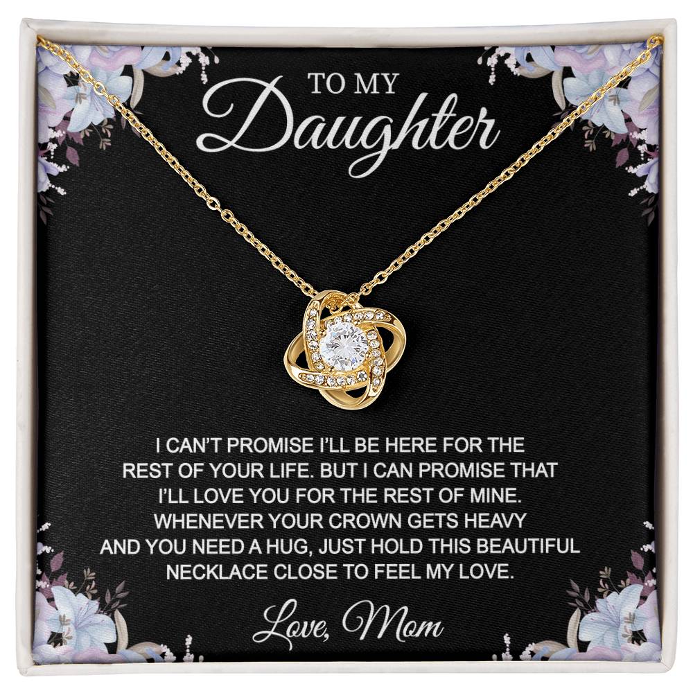 To My Daughter (Love, Mom) Message Card Necklace