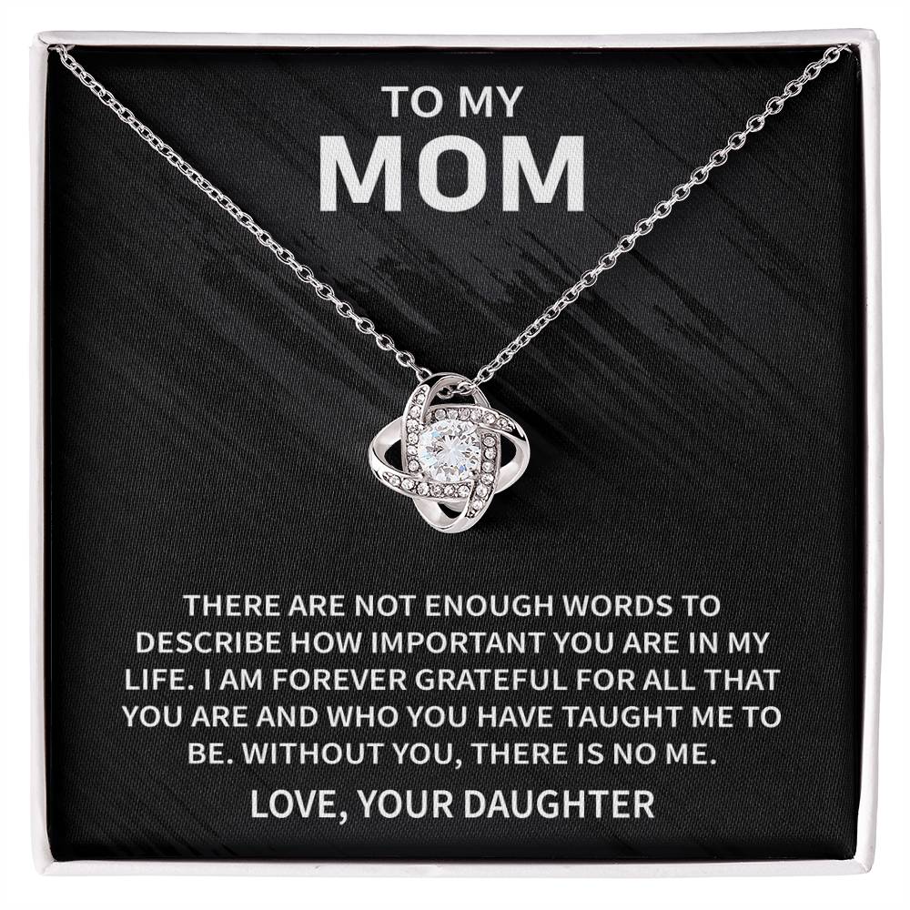 To My Mom Message Card Necklace