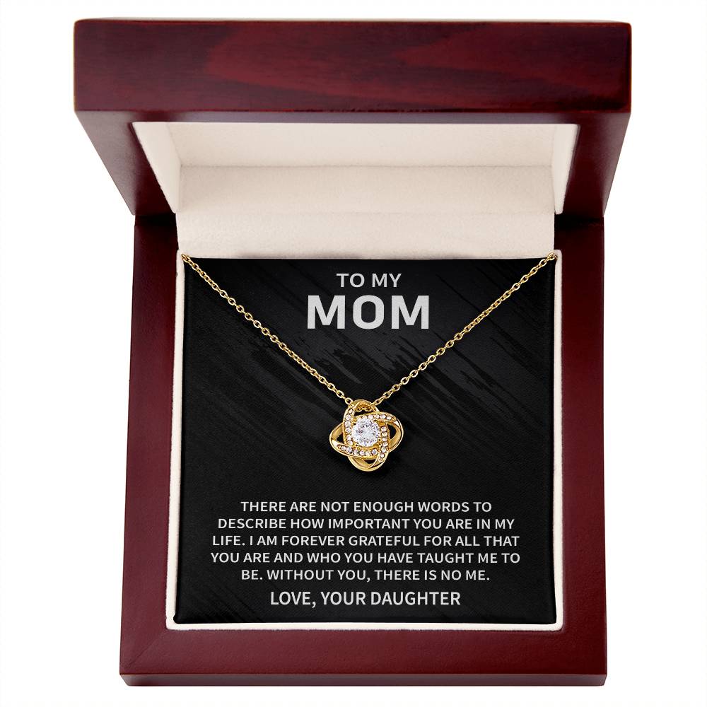 To My Mom Message Card Necklace