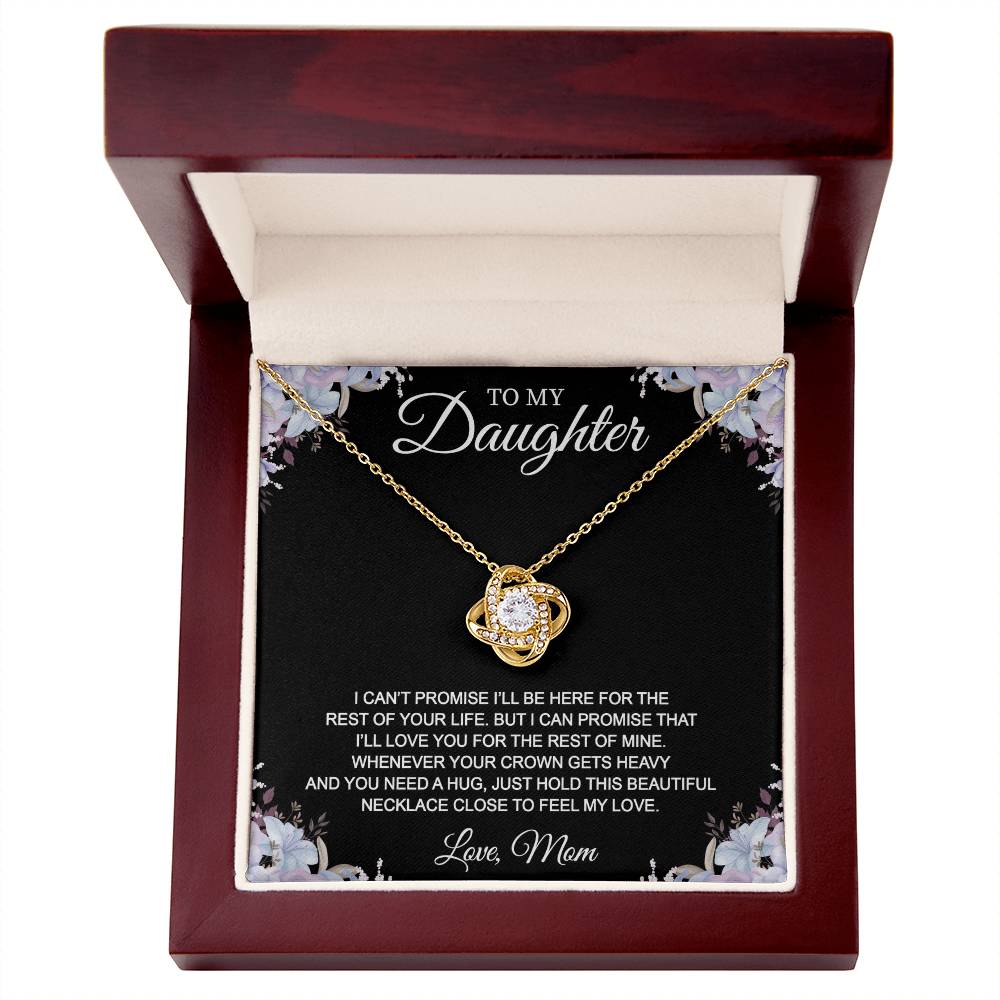 To My Daughter (Love, Mom) Message Card Necklace