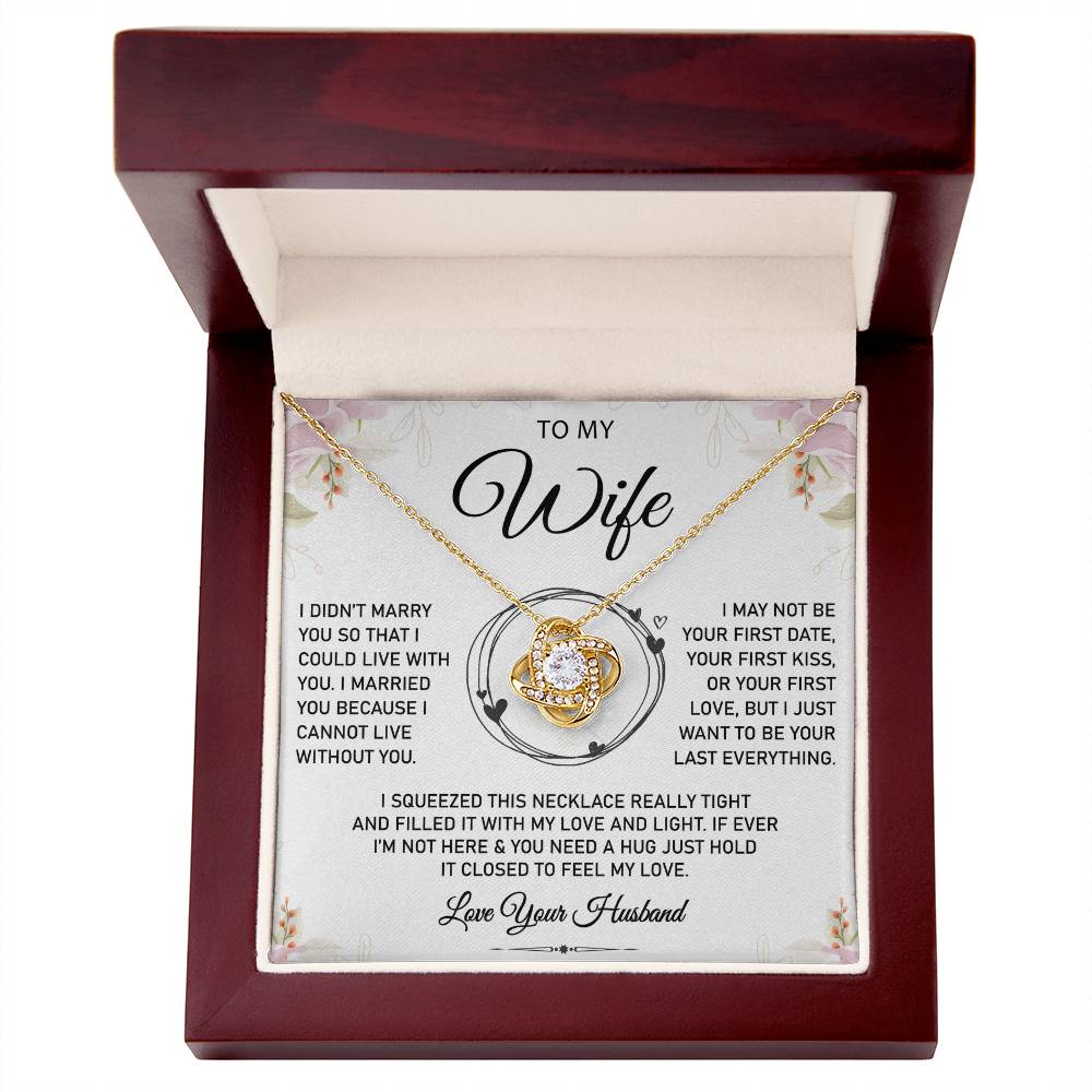 To My Wife (Love, Your Husband) Message Card Necklace
