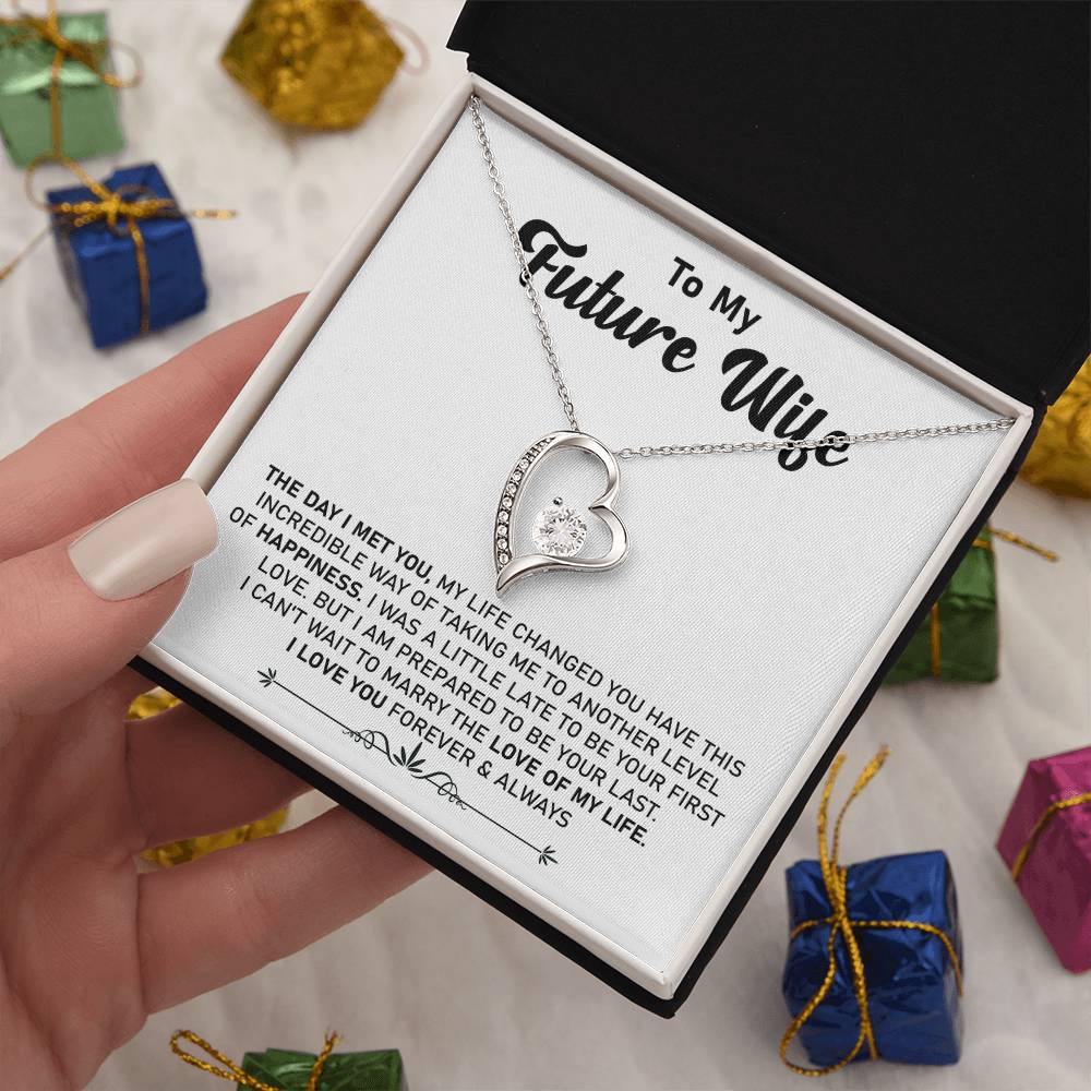 To My Future Wife Message Card Necklace