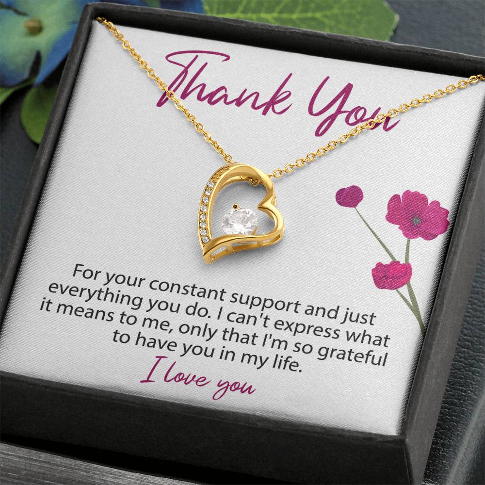 Thank You Message Card Necklace