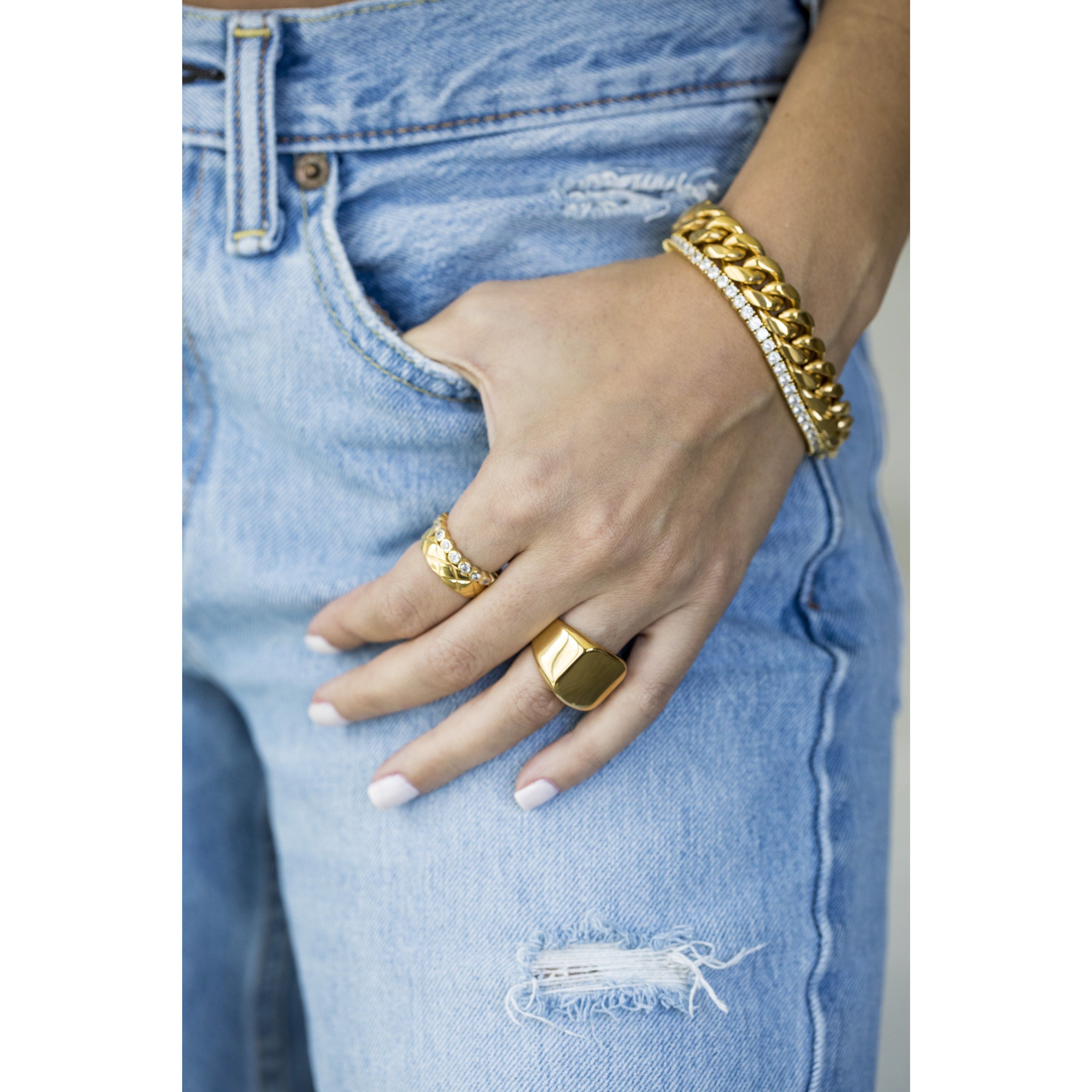 Diana Gold Chunky Cuban Link Bracelet