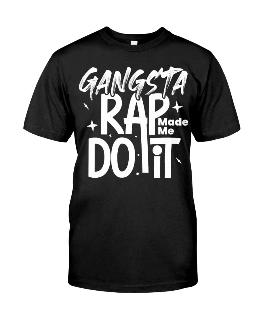 Fuel hip hop jewelry Apparel Gildan Softstyle T-Shirt / Black / XS Gangsta Rap Made Me Do It Premium Fit Men's T-shirt