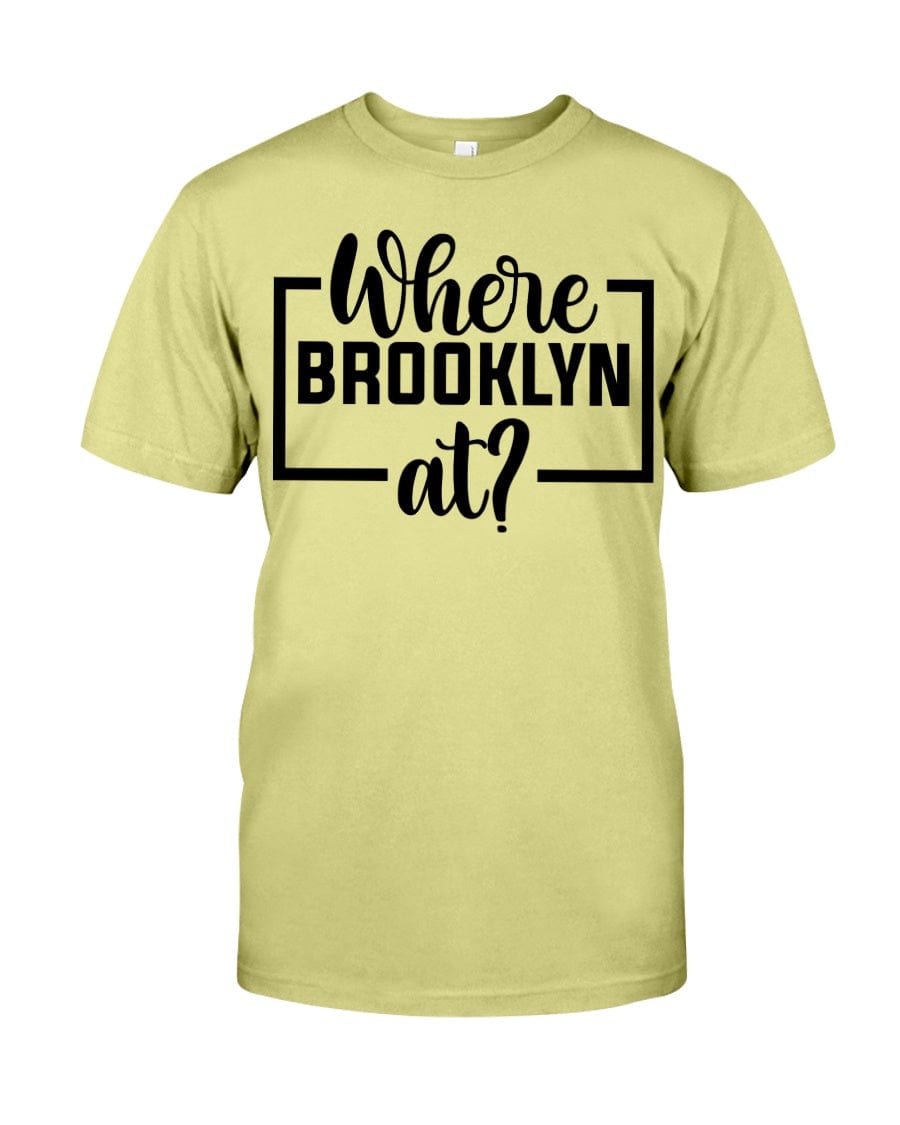 Fuel hip hop jewelry Apparel Gildan Softstyle T-Shirt / Cornsilk / XS Where Brooklyn at Premium Fit Men's T-shirt
