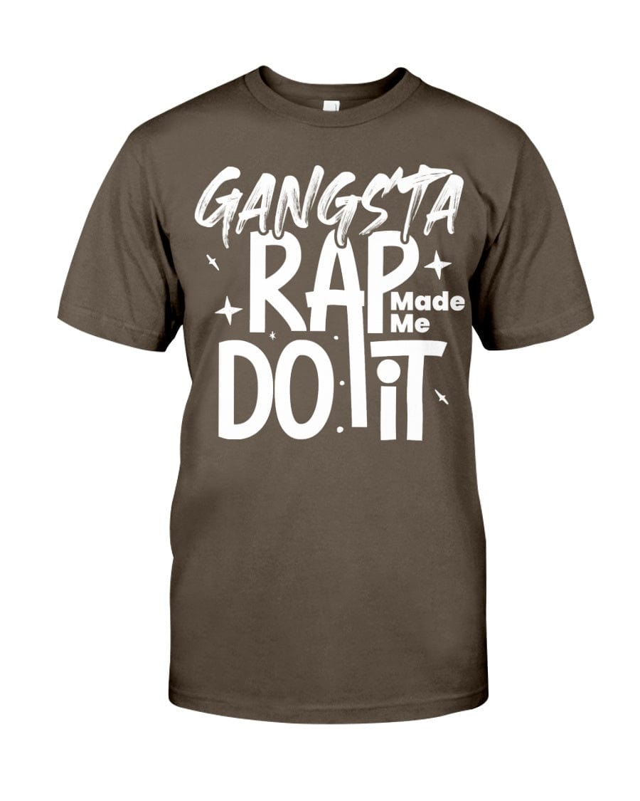 Fuel hip hop jewelry Apparel Gildan Softstyle T-Shirt / Dark Chocolate / XS Gangsta Rap Made Me Do It Premium Fit Men's T-shirt