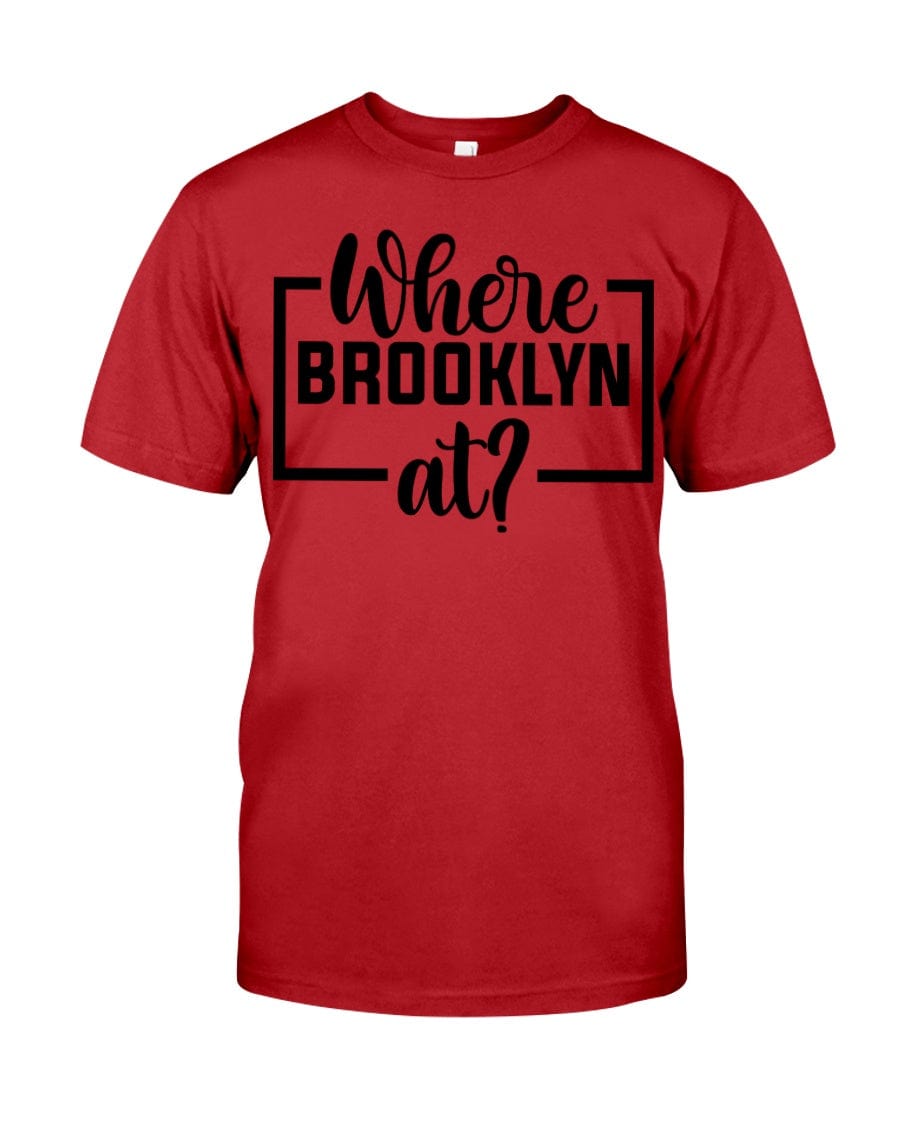 Fuel hip hop jewelry Apparel Gildan Softstyle T-Shirt / Red / XS Where Brooklyn at Premium Fit Men's T-shirt